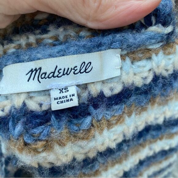 Madewell Waller Crop Cardigan Sweater in Stripe size XS - Picture 8 of 10